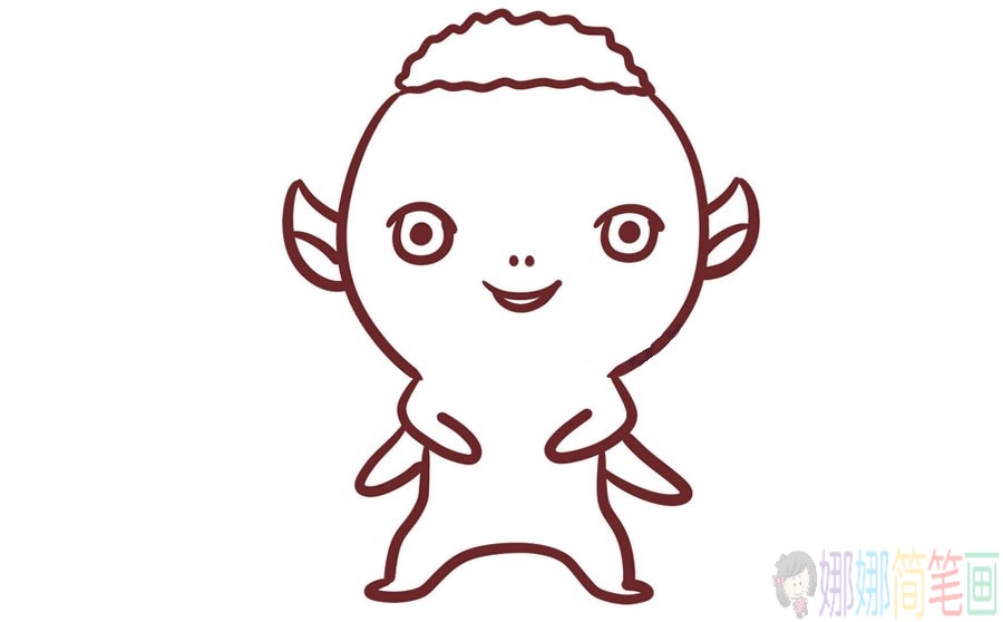 胡巴简笔画怎么画,可爱的胡巴简笔画画法详细讲解步骤图
