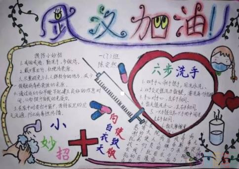 众志成城共抗新冠疫情手抄报内容和绘画