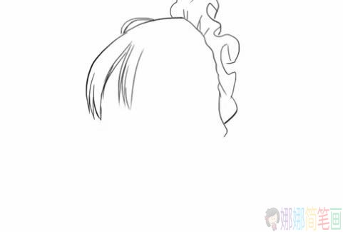 动漫少女简笔画教程图片,动漫少女简笔画简单可爱