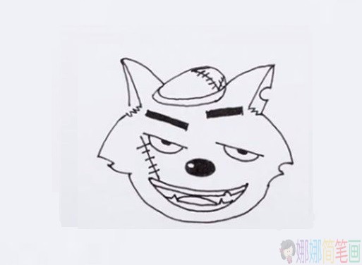 灰太狼怎么画_灰太狼简笔画画法步骤教程