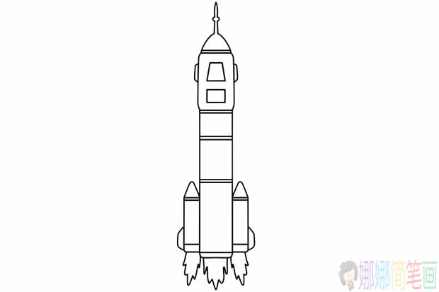 神舟五号飞船简笔画画法步骤图片