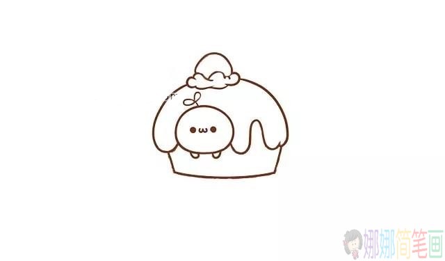漂亮可爱的小蛋糕简笔画教程