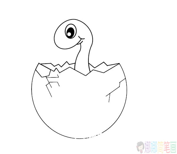 恐龙宝宝简笔画步骤,恐龙宝宝简笔画图解教程