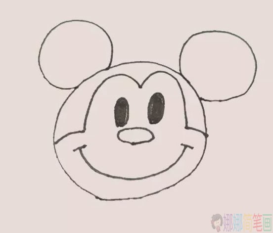 米老鼠简笔画步骤,米奇简笔画大全可爱