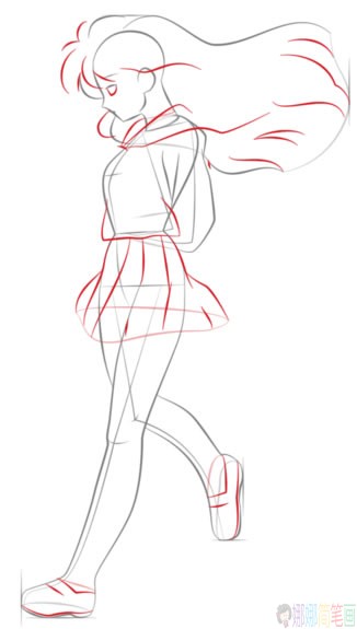 卡通美少女简笔画步骤,卡通美少女简笔画图片大全