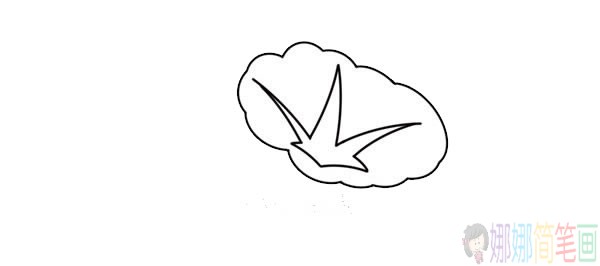 牵牛花简笔画,美丽的牵牛花简笔画画法步骤图片