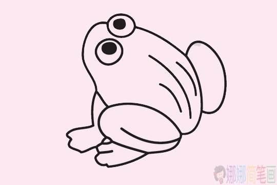 青蛙简笔画步骤,卡通青蛙简笔画图片