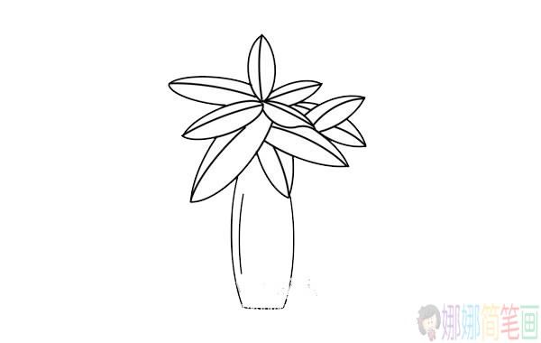 发财树简笔画画法,发财树简笔画步骤图片