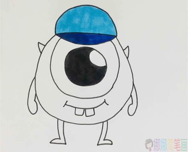 卡通大眼仔怎么画,卡通大眼仔简笔画画法步骤图片
