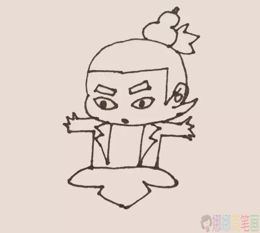 葫芦娃简笔画简单画法,葫芦娃简笔画步骤图解教程