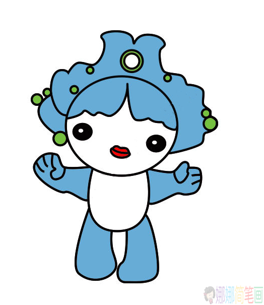 奥运福娃贝贝简笔画,可爱的奥运福娃贝贝简笔画画法教学