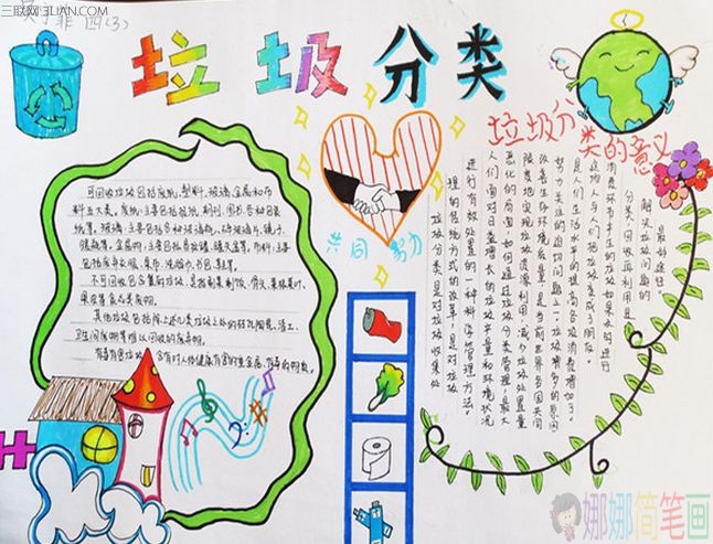 垃圾分类手抄报,垃圾分类宣传资料手抄报大全