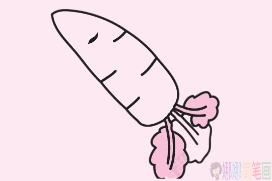 胡萝卜的画法教程,胡萝卜简笔画图片大全
