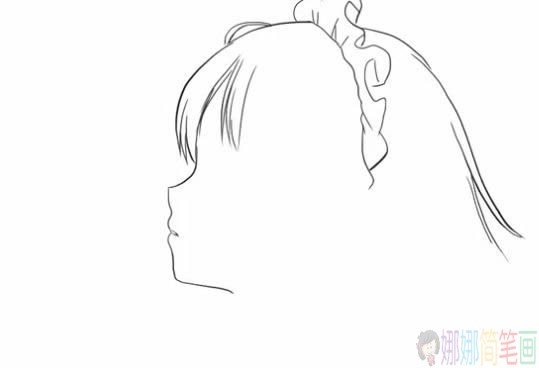 动漫少女简笔画教程图片,动漫少女简笔画简单可爱
