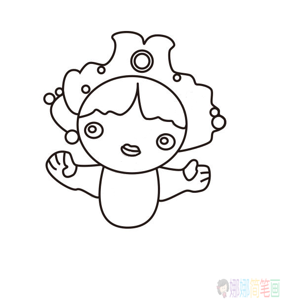 奥运福娃贝贝简笔画,可爱的奥运福娃贝贝简笔画画法教学