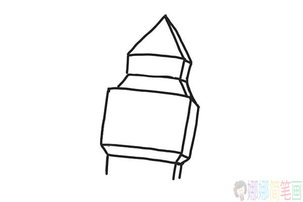 简单的大本钟简笔画画法教程步骤图片大全