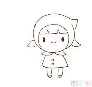 小红帽简笔画带颜色,小红帽简笔画卡通画