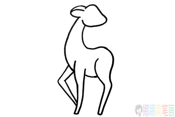 简单可爱的梅花鹿的简单画法 一步步教儿童学画
