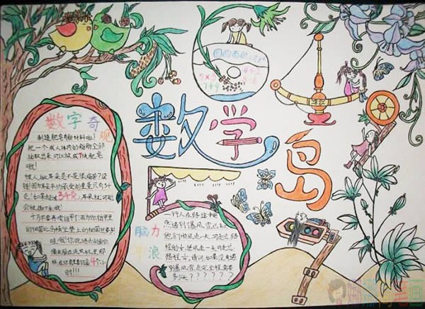 快乐数学手抄报图片,数学手抄报内容