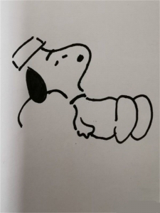 史努比简笔画怎么画，史努比简笔画教程