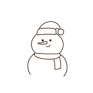雪人简笔画图片大全，简单可爱雪人画法教程