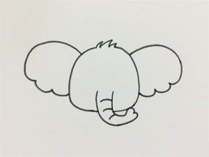 大象简笔画一步一步教，大象简笔画大全可爱