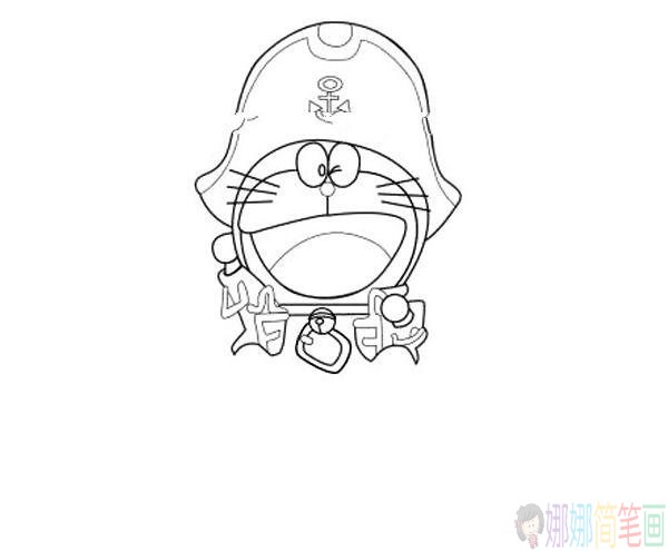 哆啦A梦简笔画步骤图,可爱的哆啦A梦简笔画带色彩