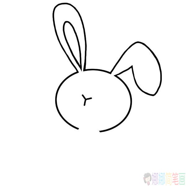 可爱的小兔子简笔画步骤教程,小兔子简笔画画法