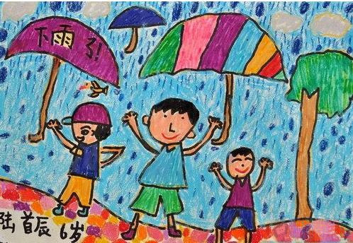 关于夏天的儿童画图片作品赏析