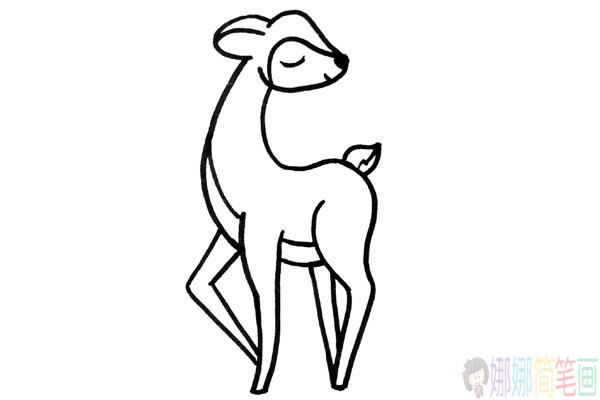 简单可爱的梅花鹿的简单画法 一步步教儿童学画