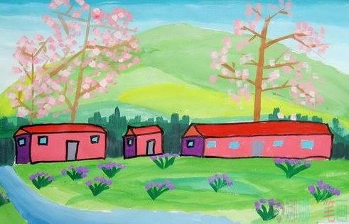 儿童画,美丽的春天儿童画优秀作品鉴赏