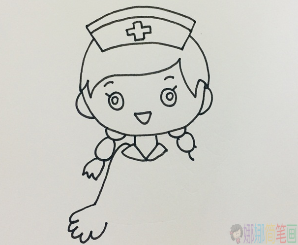 简单的护士小姐姐简笔画