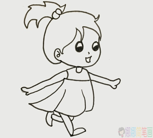 可爱又简单的少女简笔画图片