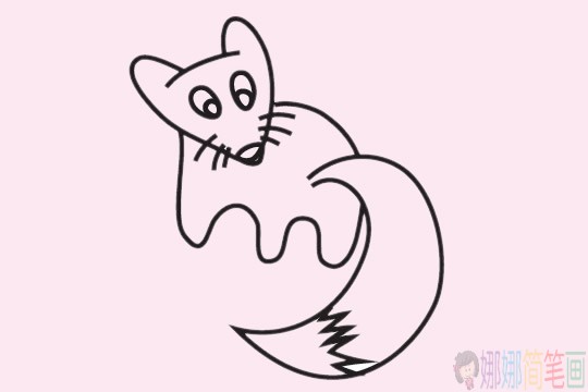 可爱的卡通狐狸简笔画画法步骤教程及图片大全