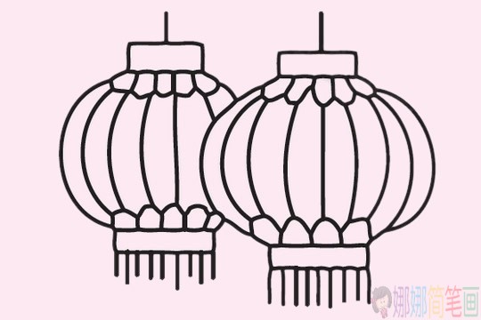 灯笼简笔画图片大全,灯笼简笔画步骤图片