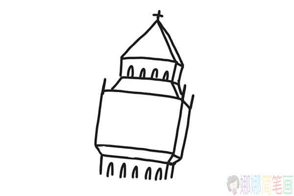 简单的大本钟简笔画画法教程步骤图片大全