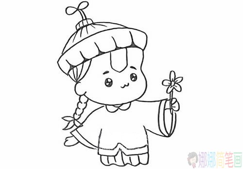 卡通僵尸简笔画，僵小鱼简笔画画法图片步骤