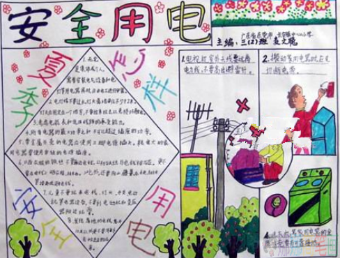 关于安全用电手抄报