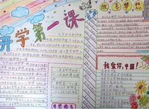 2020开学第一课手抄报,关于开学的手抄报