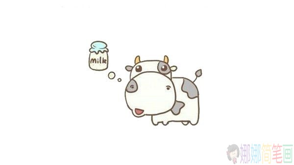 简单的奶牛简笔画,奶牛简笔画步骤