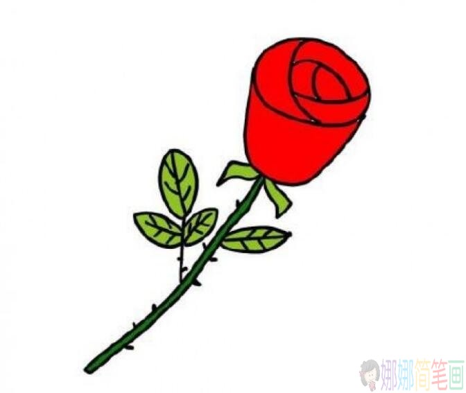 简单的玫瑰花简笔画,玫瑰花的简笔画图片