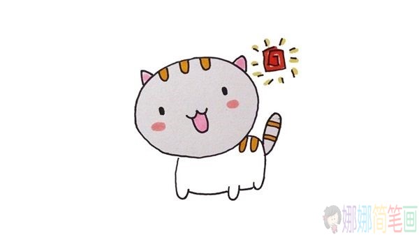 猫咪简笔画画法教程,可爱猫咪简笔画步骤教程