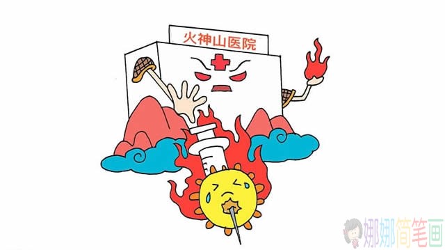 武汉火神山医院简笔画画法步骤图片