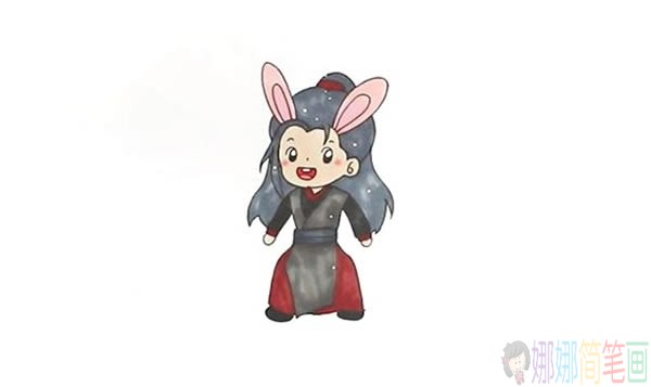 肖战卡通人物简笔画怎么画,Q版肖战简笔画简单