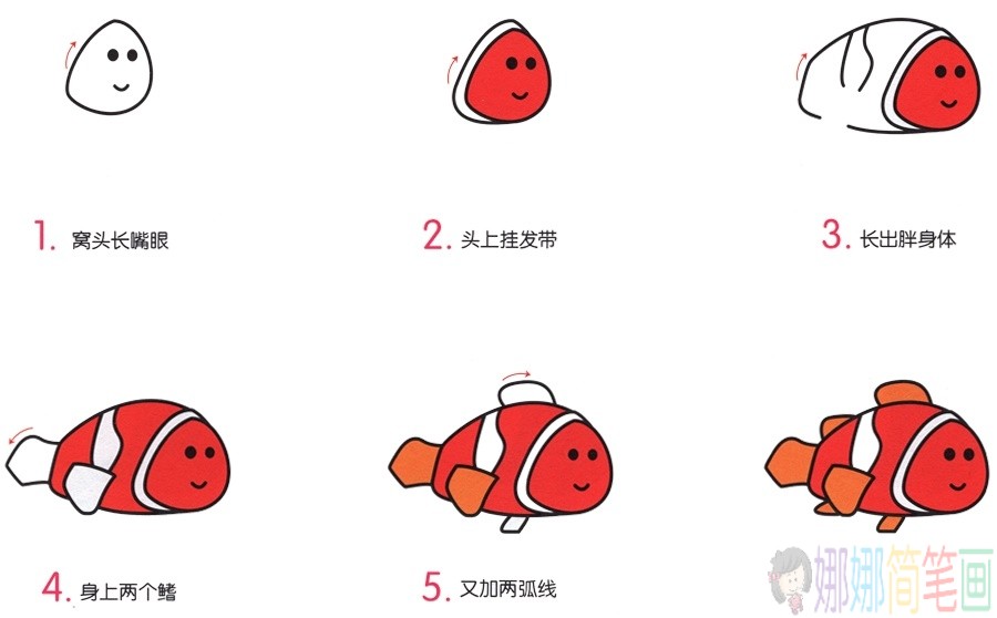 金鱼简笔画图片,金鱼的画法