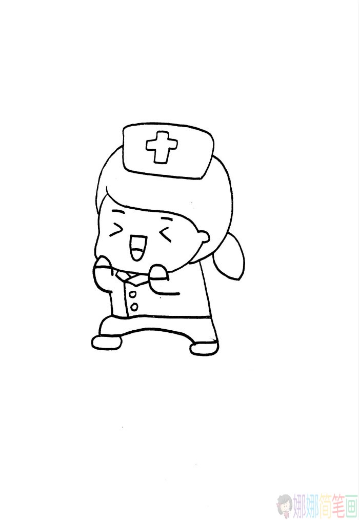 武汉加油简笔画绘画画法步骤