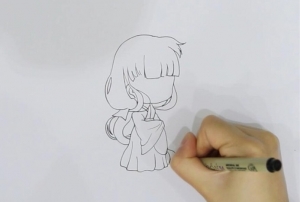 Q版桔梗简笔画教程