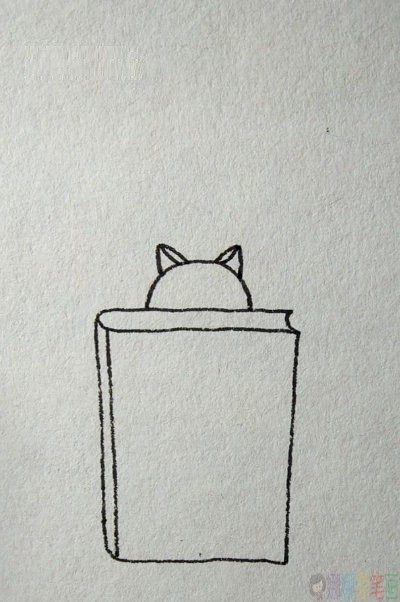 简笔画爱读书的猫咪怎么画？爱读书的猫咪简笔画画法步骤