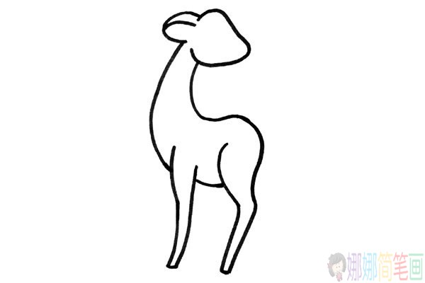 简单可爱的梅花鹿的简单画法 一步步教儿童学画