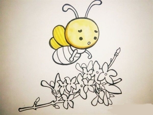 蜜蜂简笔画教程图，蜜蜂简笔画画法教程